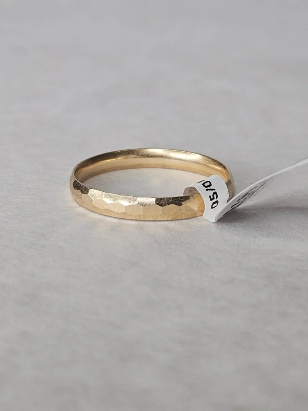 14K Yellow Gold Hexagonal Art Deco Style Men's Wedding Band Ring Size 10.25